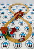 Dieselworks Figure 8 Set #1 No Road on Back (with Cargo Car and Cargo) Wooden  - Used