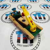 BRIO Lighthouse Boat with Cargo and Person (Fair Condition) 33677 #2 Wooden - Used