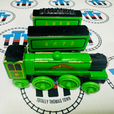 Flying Scotsman with 2 Tenders #8 (Learning Curve 1999) Fair Condition Chipping Paint Wooden - Used