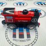 Battery Hape Red Train - Moves Forwards and Backwards Wooden - Used