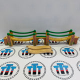 Suspension Bridge with Track Rare #2 Ripped/Peeling Stickers Clickity Clack Wooden - Used