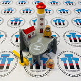 Lighthouse 4 Way Tunnel with Lighthouse, 2 People, House and Helicopter BIGJIGS Rail Wooden - New in Box