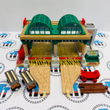 Knapford Station #2 with Annie, Clarabel & Cargo Car (Mattel 2022) Chipped/Roof Not Screwed Down - Used