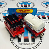 Milk Tanker & Caboose Good Condition (2002/2003) with Character Card Used - Take Along