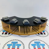 Roundhouse with Splitter #10 Fair Condition Chipped/Marked Base Wooden - Used