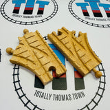 3.5" Switch Pack #1 Wooden Knobs Vintage Clickity Clack Track Used 2 Pieces - Thomas Brand