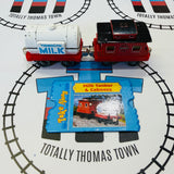 Milk Tanker & Caboose Fair Condition (2002/2003) with Character Card Used - Take Along