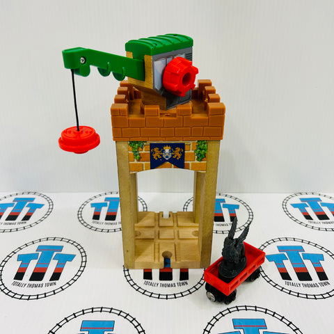 Castle Crane with Statue & Cargo Car Wooden - Used