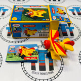 Tiger Moth Plane Grey Blades (Learning Curve) with Character Card Wooden - Excellent/New in Box
