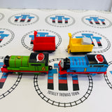 Talking Thomas & Percy Train Set #3 No Stickers or Bulstrode/Missing Cargo, Cargo Drop, Sign) Used - Trackmaster Revolution