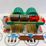 Knapford Station #1 with Annie, Clarabel & Cargo Car (Mattel 2022) Chipped Track - Used