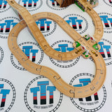 Boulder Mountain Set #2 (No Trains/House has Glued Base) Wooden - Used