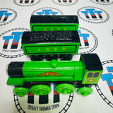 Flying Scotsman with 2 Tenders #6 (Learning Curve 1999) Rare Chipping Paint Wooden - Used