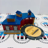 Roundhouse for 5 Trains #3 Chipped Roof Wooden Other Brand - Used