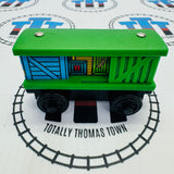 Box Car Green & Blue (Learning Curve 2003) Wooden - Used