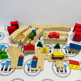 T.C. Timber Town and Country Railplay Set Generic Missing a few Pieces Wooden - Used