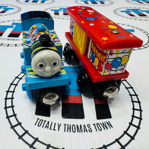 Happy Birthday Thomas & Box Car (Learning Curve) Fair Condition Wooden - Used