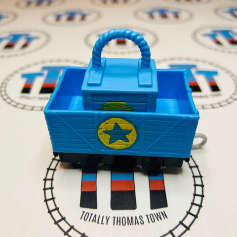 Blue Cargo Car with Crate Used - Trackmaster Revolution