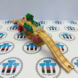 Lifting Bridge with Ascending Track #7 (Glued Roof/Missing Sticker) DOES NOT GO DOWN AUTOMATICALLY Wooden - Used