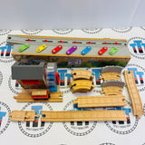 Jeu de pistes mélodiques musicales avec wagon de marchandises (pas de route) Courbe de roche marquée n°3 en bois - Occasion