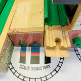 Sawmill Depot with Log Car (1997) and 1 Log #5 Ripped Stickers/Small Marks Wooden - Used