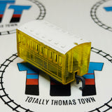 Clear Glitter Yellow Coach with White or Grey Roof NO FACE Pull Along Capsule Plarail - Used