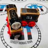 Hiro and Tender (Thomas Wood Unpainted Mattel) Fair Condition Wooden - Used