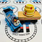 Happy Birthday Thomas with Cake (Mattel) Fuzzy Sounds Wooden - Used