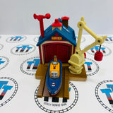 Captain's Shed #2 with Captain No Water (Glued Right Door - Working) Wooden - Used