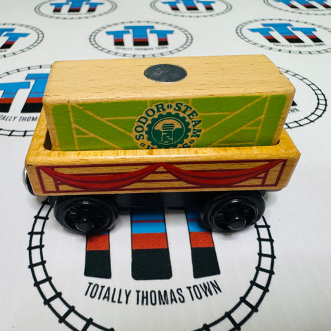Cargo Car Unpainted with Steamworks Cargo (Mattel) Wooden - Used