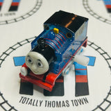Clear Glitter Thomas Grinning Newer Face Peeling/Missing Stickers Capsule Plarail Wind Up - Used