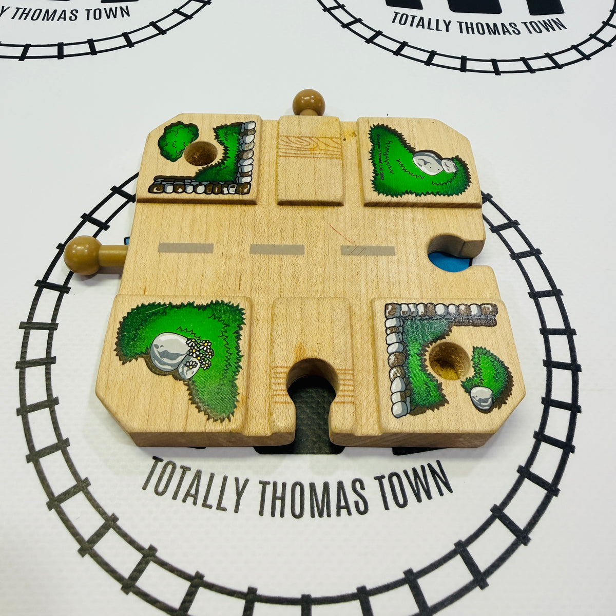 Rail Crossing without Stop Signs with Rivets or Knobs (Marked/Stained ...