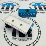 Cargo Car White with Blue Cargo (Learning Curve 1998) Good Condition Rare Wooden - Used