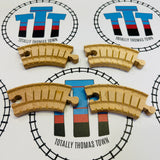 3.5" Curved Track Vintage Clickity Clack 4 Pieces Wooden - Used