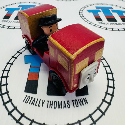 Bertie with Sir Topham Hatt (Thomas Wood 2018 Mattel Unpainted) Good Condition Wooden - Used