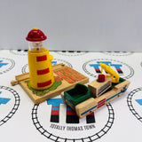 BRIO Lighthouse and Boat 33677 with Light and Sound #1 Track Activator Not Working (See Notes) Wooden - Used