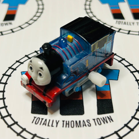 Clear Glitter Thomas Newer Face Missing Stickers Capsule Plarail Wind Up - Used