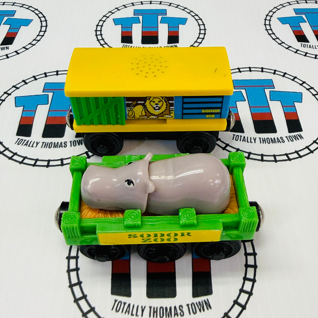 Sodor Zoo Cars with Roaring Lion Green Damaged Bottom (Learning