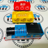 Thomas with Monkeys and Banana and Apple Car (Japanese Characters) (2002) New no Box - TOMY
