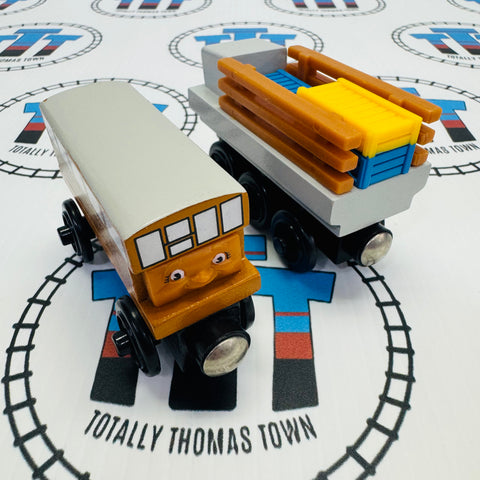 Catherine & Tender with Cargo (Learning Curve 1999) Very Good Condition Rare Wooden - Used