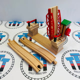 BRIO Lifting Bridge Green Roof 33757 with Track Used - Wooden