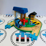 Early Engineers Maithwaite Roundabout Station Set #1 with Thomas and Adapters Wooden - Used