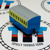Blue & Yellow Narrow Gauge Coach NO FACE Pull Along Capsule Plarail - Used