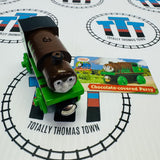 Percy in Chocolate with Card (Learning Curve 2003) Very Good Condition Marked on Bottom Wooden - Used