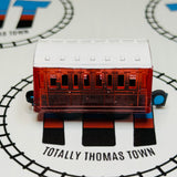 Clear Glitter Red Narrow Gauge Coach White Roof NO FACE Pull Along Capsule Plarail - Used