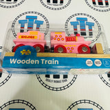Pink 123 Engine with Track and Buffer BIGJIGS Rail Wooden - New in Box