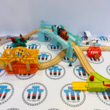 Big World Adventures Set with Nia, Isla & Cargo Car (Modified Layout/Faded Track) Thomas Wood Mattel - Used