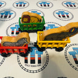 Circus Train with Zebra, Lion and Elephant Wooden - Used