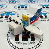 Big World Adventures Set with Nia, Isla & Cargo Car (Modified Layout/Faded Track) Thomas Wood Mattel - Used