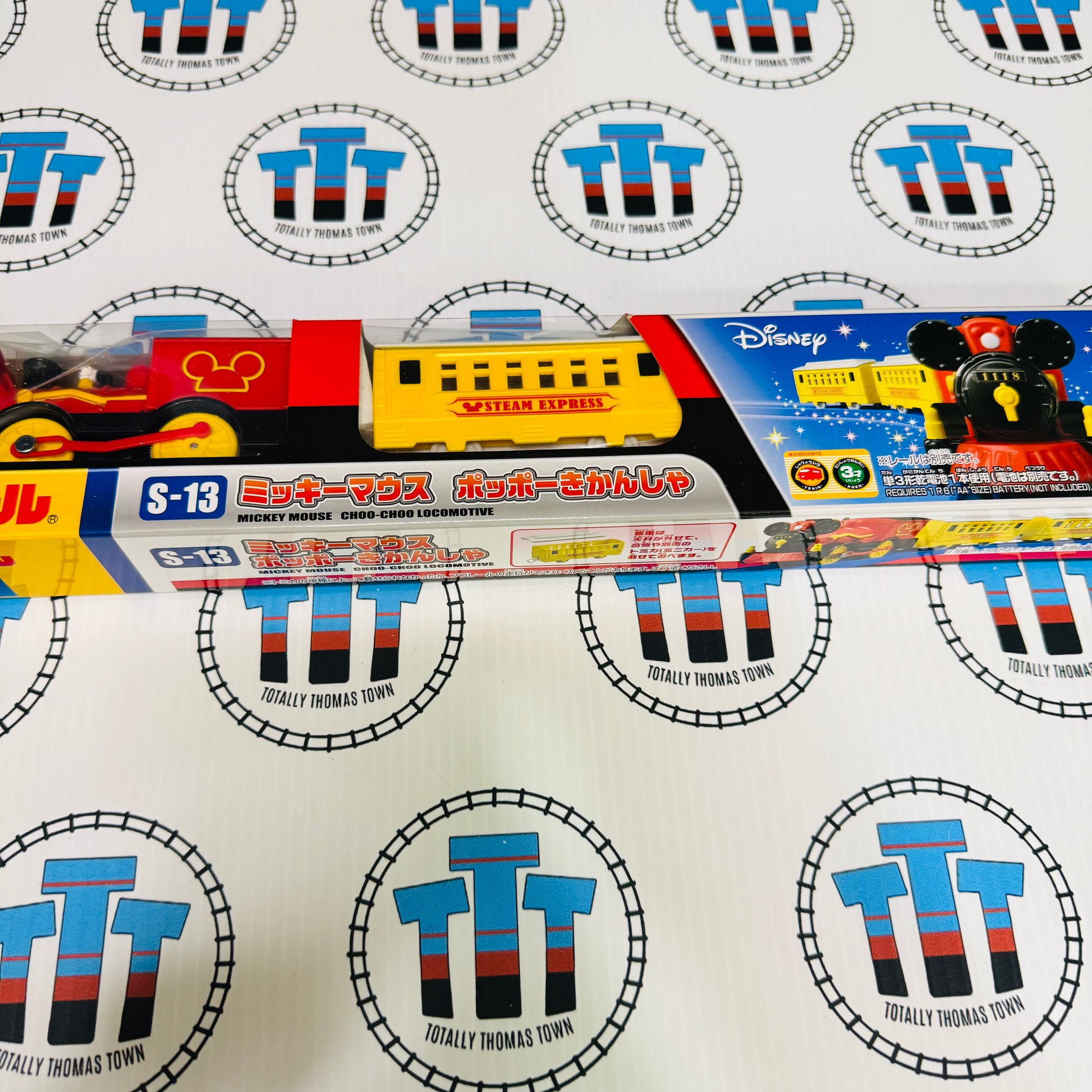 S-13 Mickey Mouse Train New in Box - TOMY – Totally Thomas Town